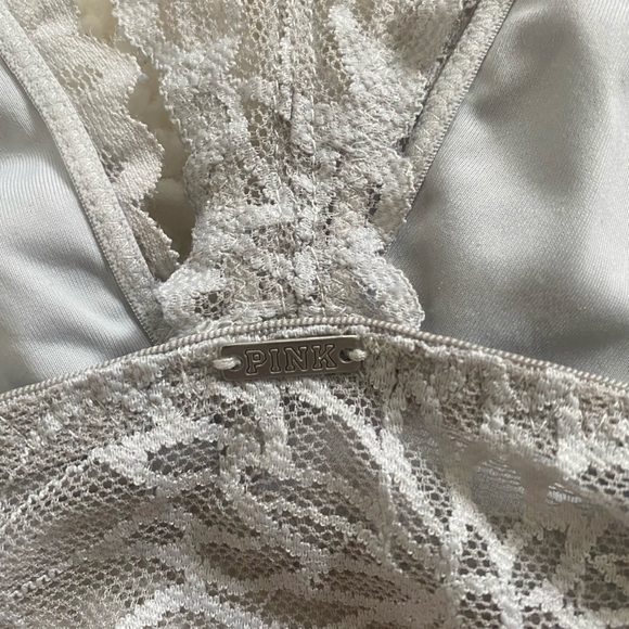 Victoria's Secret PINK Bralette Grey Racer back light lining Size XS - Picture 4 of 4